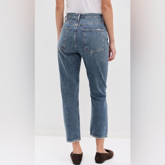 Agolde Riley High Rise Straight Crop in Frequency - Picture 3 of 13